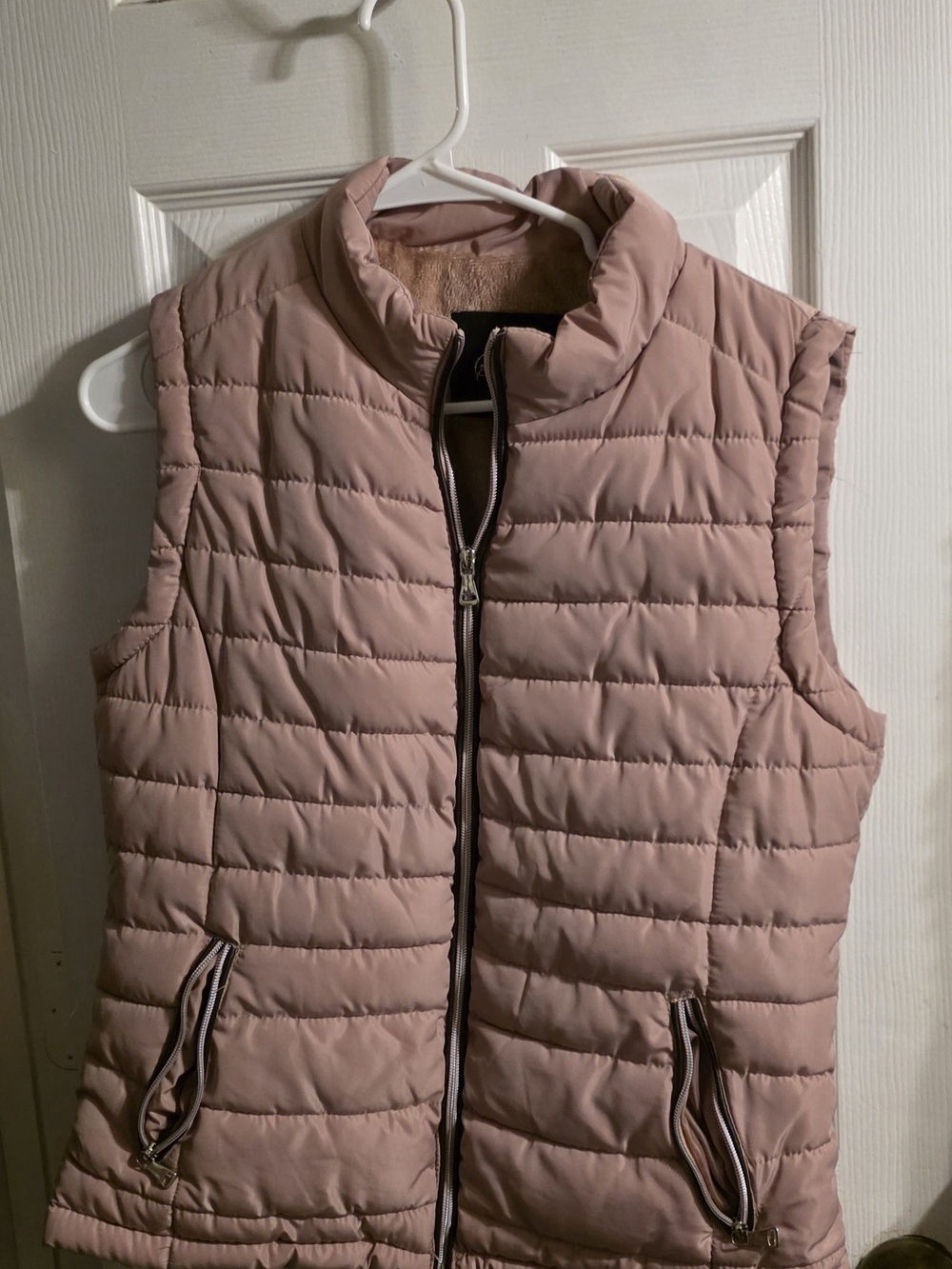 Quilted Sleeveless Vest in Dusty Rose - Lightweight Layer